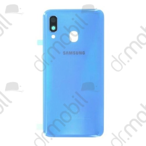 Akkufedél Samsung Galaxy A40 kamera plexivel (SM-A405F) hátlap kék